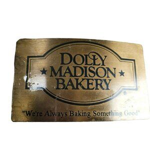 Belt‎ Buckle Dolly Madison Bakery Food Advertising Rodeo Western Vintage